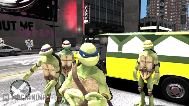 NINJA TURTLES in GTA 4! Mod Gameplay!